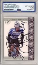 2005 USA CYCLYING TOUR STARS CARD LANCE ARMSTRONG SIGNED AUTOGRAPH PSA DNA COA