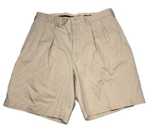 Vintage Polo Ralph Lauren Tyler Shorts Mens 36 x 9" Khaki Beige Casual Pleated