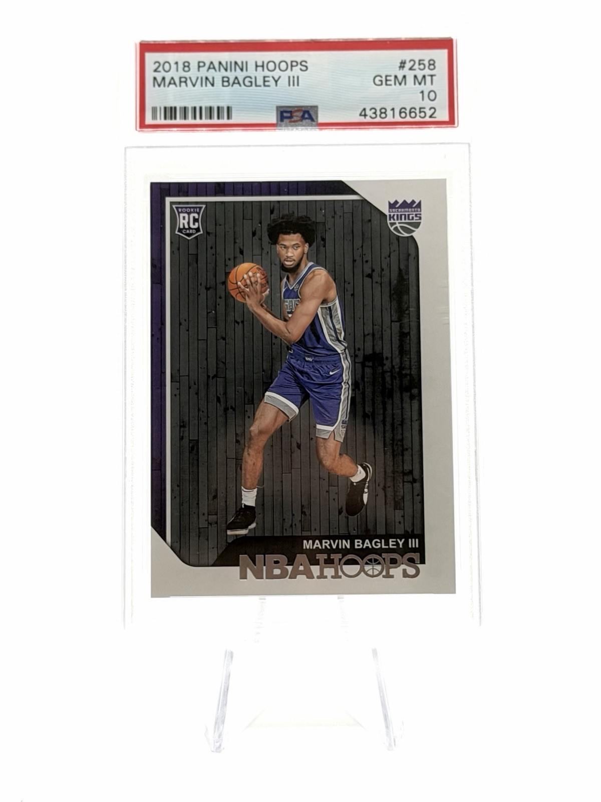 PSA 10 2018 Marvin Bagley Panini NBA Hoops #258 Rookie RC