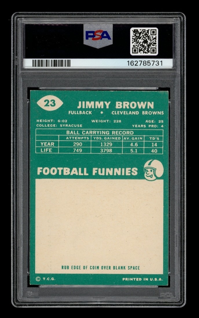 1960 Topps Set-Break # 23 Jim Brown PSA 5 EX view 2