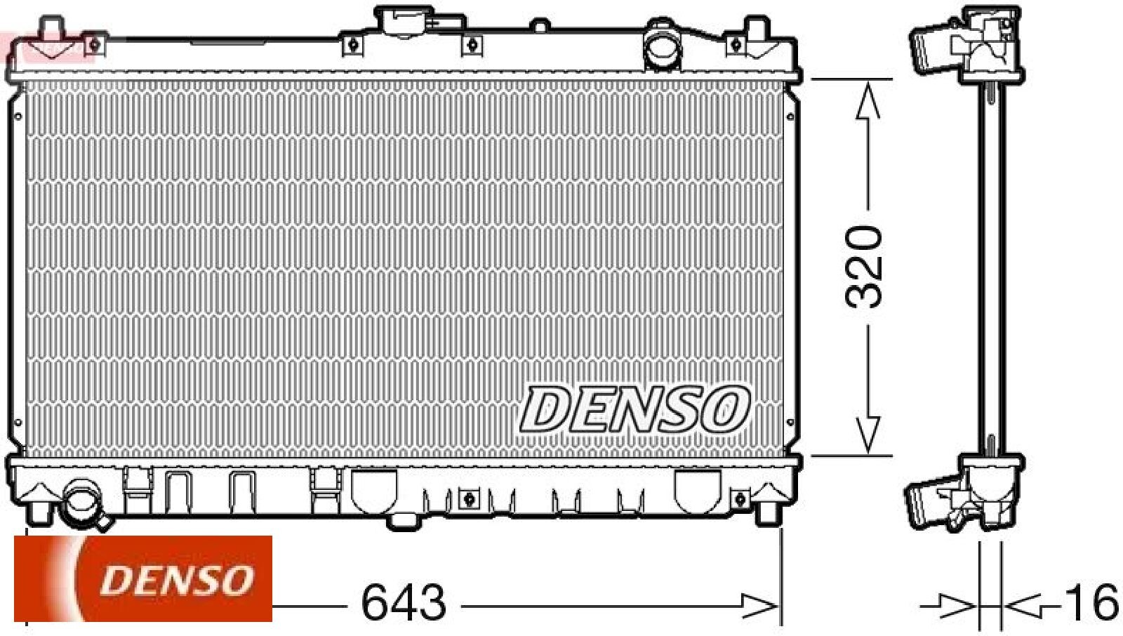 Kühler, Motorkühlung DRM44031 DENSO für MAZDA MX-3 MX-5 II - Bild 3