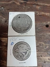 silver dollar 1885 and silver 1935 1/2 dollar coins