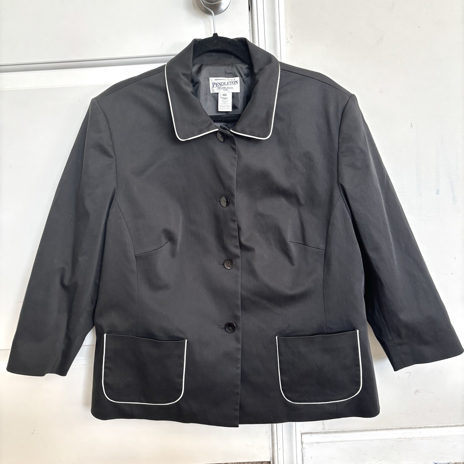 Pendleton Vintage Black Blazer Jacket Women’s Siz… - image 1