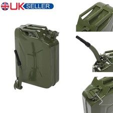 20L Metal Jerry Can Green Car Storage Fuel Petrol Diesel Container & Flexi Spout