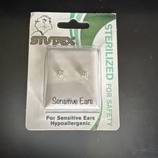 Studex Sterilized Fireball crystal Studs. New.. surgical steel hypoallergenic.