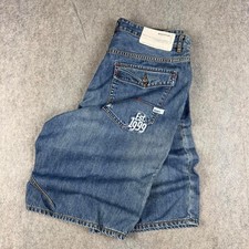 Y2K baggy jean shorts blue skater cyber grunge hip hop rave jorts 38 x 14 blue