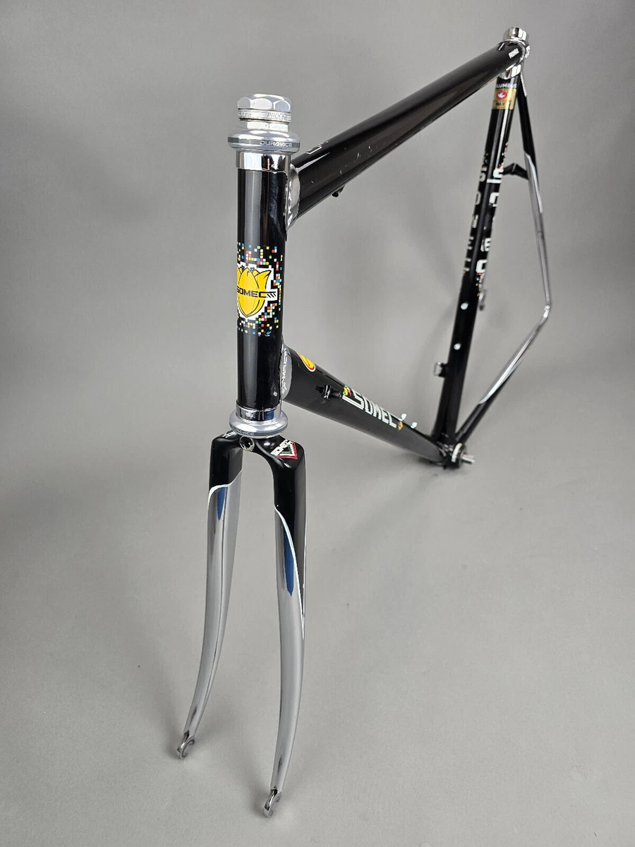 Rahmen Set Somec Pro Max Columbus schwarz Shimano Dura Ace 61 cm steel vintage