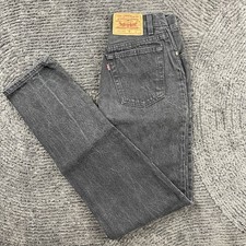 Vintage Levi  s Men  s 24x32 501 Black Acid Wash Jeans USA Made Button Fly 80s 90s