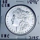 1898 BU GEM MORGAN SILVER DOLLAR UNC MS+++ U.S. MINT RARE COIN 3195