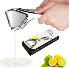 Lemon Squeezer Stainless Steel, Heavy - duty Lime Squeezer, Manual Citrus Squeez