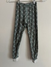 Burt's Bees Kids Girls Patterned 100 Organic Cotton Pull On PJ Pants Green Sz 7