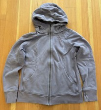 Lululemon Women s Thick Scuba Zip Hoodie Sweater Sz 12 Light Purple Cotton