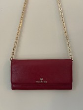 Valentino By Mario Valentino Juniper PebbledLeather Crossbody Purse Wallet