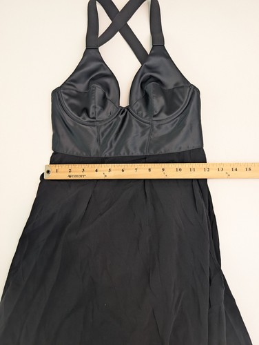 Theyksen’s Theory Black Satin slip dress maxi Gown Size 32 Xs - Picture 13 of 15
