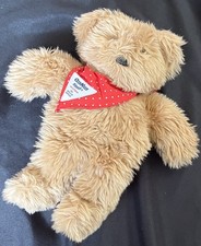 Vtg OshKosh B'Gosh Vestbak Teddy Bear Red Bandana 12" Eden Plush Stuffed Animal