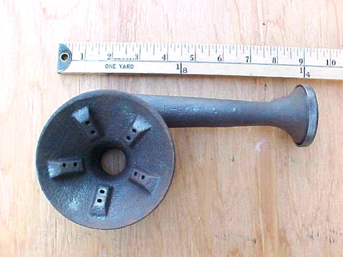 Commercial VTG Antique Short Cast Iron Gas Burner Head With Venturi South Bend??