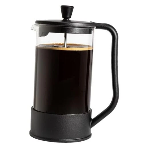 French Press Coffee Maker, Heat Resistant Borosilicate Glass with Black