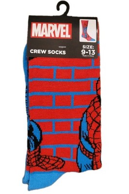 Odd Sox, Unisex, Spider-Man , Crew Socks, Novelty Crazy Size 6-13