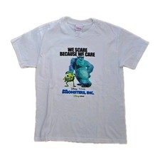 Vtg y2k Disney Pixar Monsters Inc Movie T Shirt Promo Youth M Kids Boys/Girls