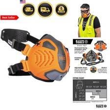 60552 Reusable P100 Half-Mask Respirator with Replaceable Filters for Dust, M...