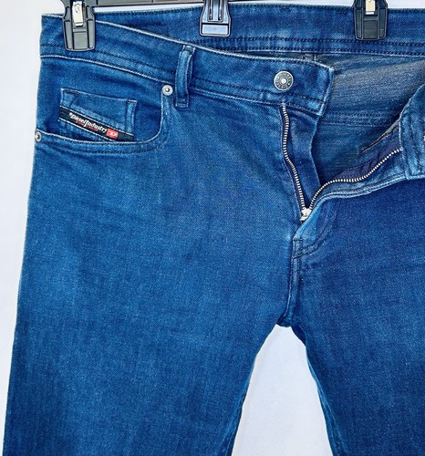 Diesel Jeans Tommer Men’s 34x30 Slim Skinny Fit Dark Wash | Slim | Tag 34x32 - Picture 6 of 14