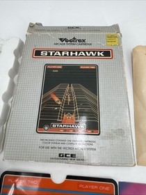 Vectrex STARHAWK Vintage Rare Video Game Cartridge WORKS. Fast Shipping