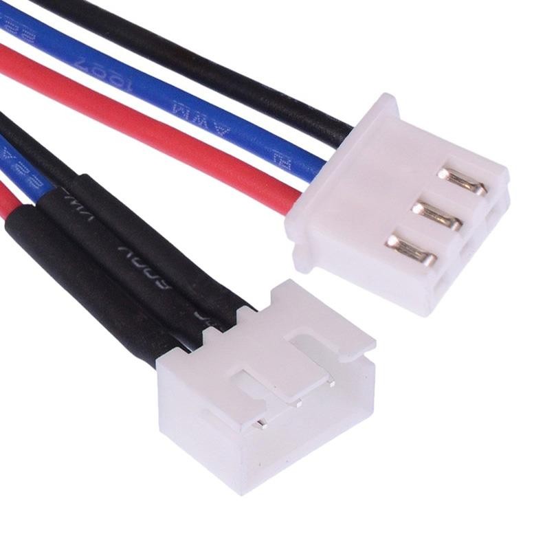 Pair 3 Way Male Female Prewired JST-XH 2.54mm Connectors Lead 15cm
