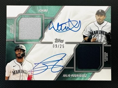 2026 Topps Ichiro / Julio Rodriquez Dual On Card Autos and Game Used Relics /25 