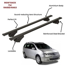 2 Pcs Black Cross Bars For Nissan Grand Livina Mpv 2006-2019 2 Pcs Black Cross Bars For Nissan Grand Livina Mpv 2006-2019