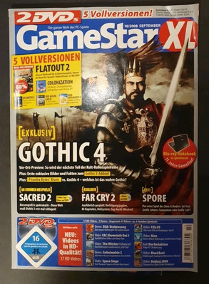 GameStar XL - September  10/2008 mit DVDs - Videospiele - Magazin