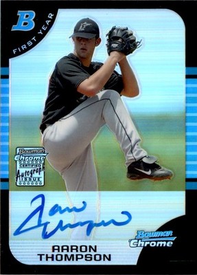 2005 Bowman Chrome Aaron Thompson Auto 45/500 Florida Marlins #BDP170