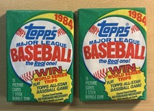 Two (2) 1984 Topps Baseball Wax Packs, Don Mattingly RC, Darryl Strawberry 