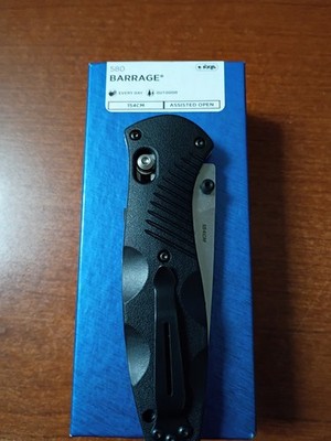 Benchmade 580 Barrage 154CM AXIS Assist Black Discontinued Large Folding Knife