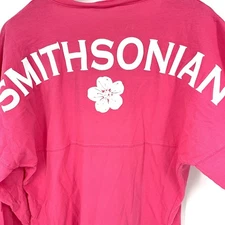 Spirit Jersey Smithsonian Pink Hibiscus V-Neck Size S