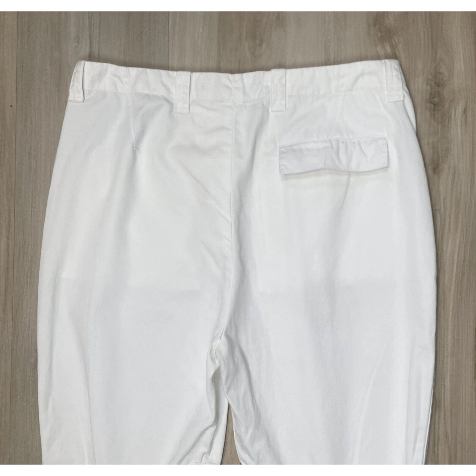 Pantalones para mujer BALENCIAGA recortados blancos Y2K ojales para piernas vintage talla 6/S/36 Foto 4 de 4