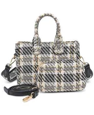 Urban Expressions Tweed Edina Double Top Handle