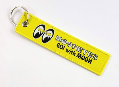 MoonEyes Racing Schlüsselanhänger Key Chain gelb Anhänger Tag