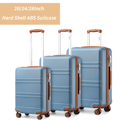 20/24/28Inch Hard Shell ABS Suitcase Wheels Travel Cabin Hand Luggage  UK