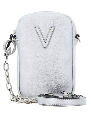 VALENTINO Queens Mobile Phone Case Handytasche Tasche Argento silberfarben Neu