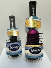 2 Vtg. 2002 GOODY New, Sealed Detangle Vented Blow Dry Hair Brushes - Reg Trav