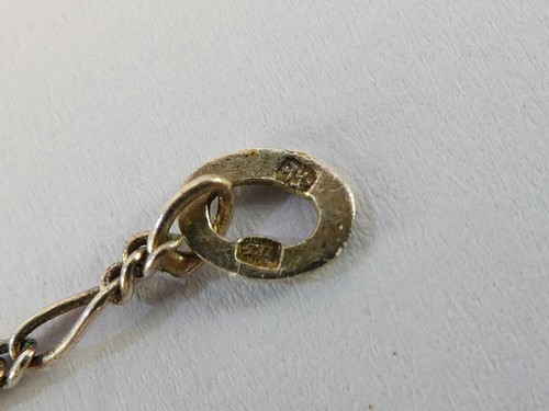 Collier Chaine en ARGENT MASSIF avec veritable perle - Picture 5 of 6