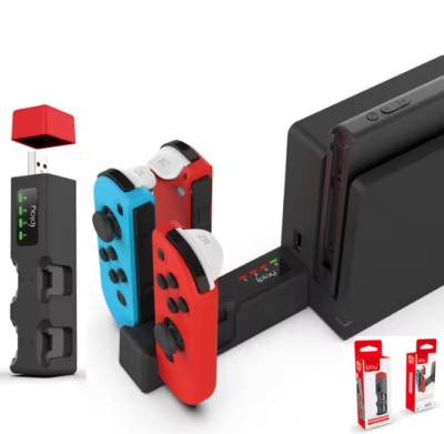 Nintendo Switch 4in1 Joy-Con Ladestation Mini Controller Ladegerät Charger