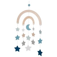 Goki Holzmobile Mobile Einschlafhilfe Baby Mobile Mond U. Sterne Lifestyle Azur