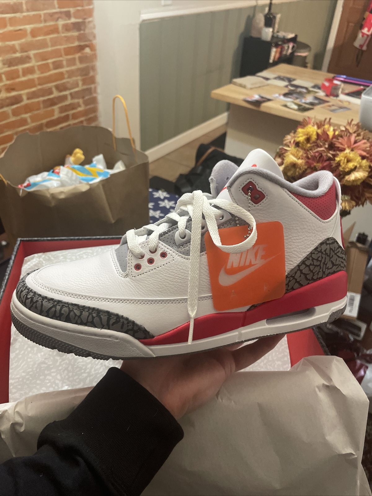 Size 12 - Jordan 3 OG Fire Red 2022 for 