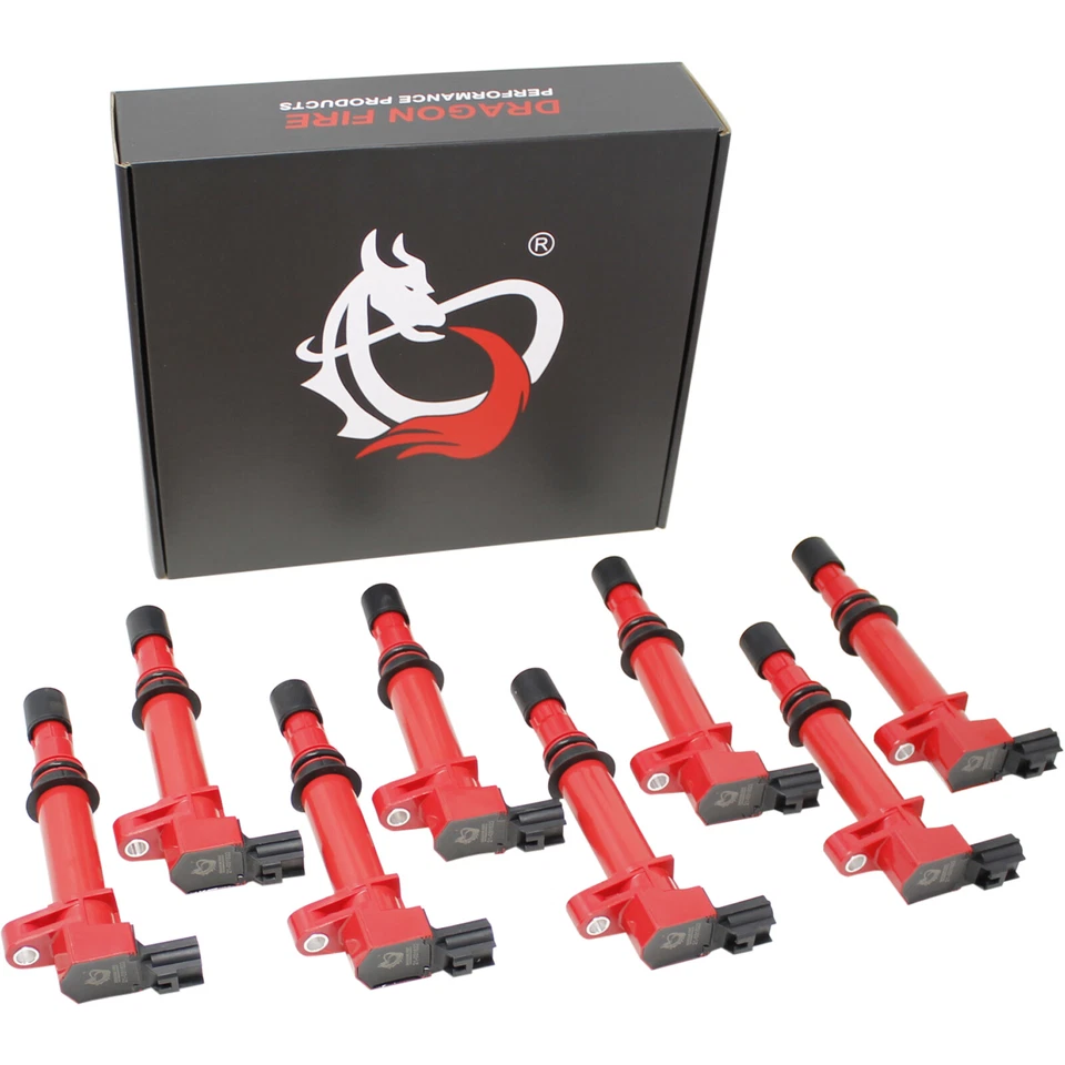 DRAGON FIRE PERFORMANCE Ignition Coil Set For 00-08 Dodge Jeep V8 4.7L UF270 - Image 2 of 4
