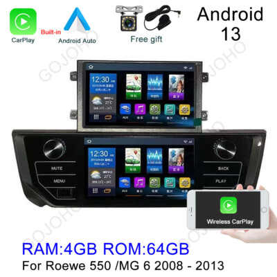 64GB Android 13 Car Radio Stereo For Roewe MG 550 MG6 2008-2015 Carplay GPS Navi