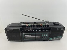 Vintage Magnavox Dual Deck Stereo Radio Cassette Recorder D8197 Tested Used