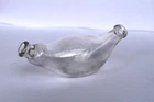 Vintage Feeder Milk Bottle Baby Feeding Double Ended Boat Shape Glass Collec F9