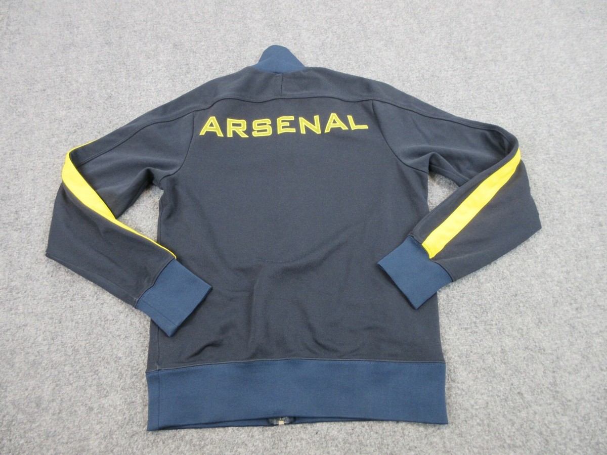 Arsenal Gunners Jacket Mens Adult Small Blue Full Zip Soccer