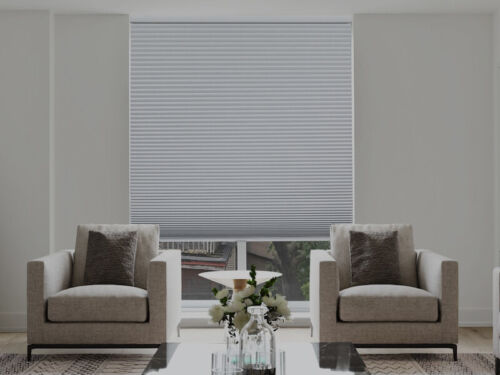 Cordless Cellular Shade Honeycomb Blinds Blackout White